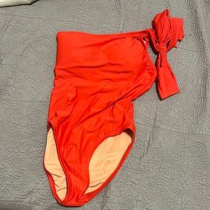 Red J. Crew swimsuit